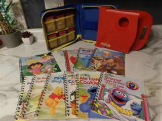Story Reader Learning System 10 Books & 6 Cartridge W/ Case