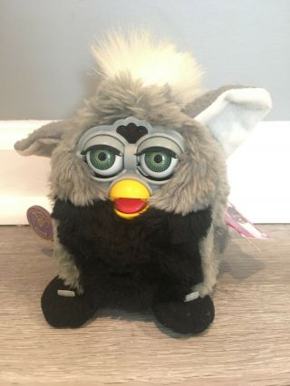 Furby 70 - 800 Black Gray White Green Eyes Testedworks Euc W/original Tag