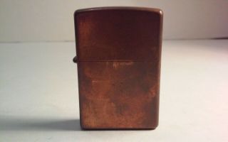 2003 Zippo Solid Copper Lighter D 