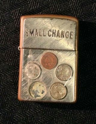 Collectible Zippo Solid Copper Lighter Small Change A 03 January 2003