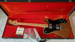 Vintage 1974 Fender Telecaster Deluxe W/ohsc Moca Usa Guitar.
