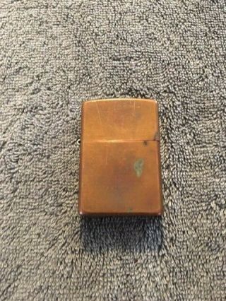 2003 Zippo Solid Copper 03 Full Size Patina Lighter Rare