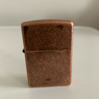 2003 Antique Copper Finish Zippo Lighter Windproof A 03 Needs Repaired