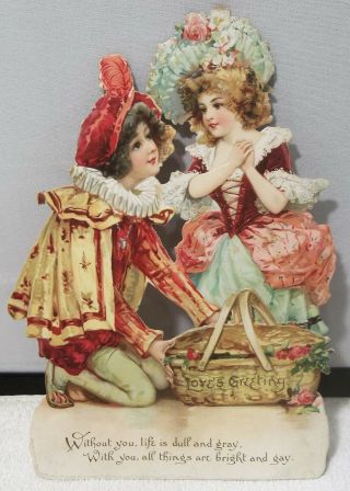 Antique Diecut Embossed Pop Up Honey Comb Raphael Tuck Valentine Card