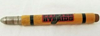 Vintage Pfister Hybrids Portable Pencil Advertising Yellow Red Black Monroe Iowa