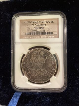 1777 - 83 Mo Ff Mexico 8r Coin El Cazador Shipwreck Ngc