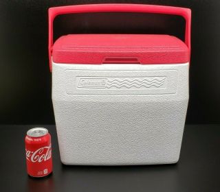 Wow Coleman Cooler 5274 16 - Qt Vintage Made In The Usa White Red Lid 3/97 Oscar